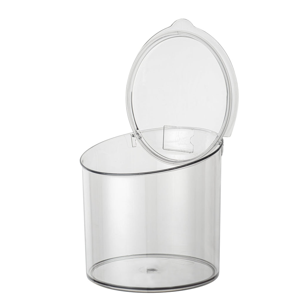 Met Lux 2.6 Gal Clear Plastic Storage Jar - with Hinged Lid - 9 3/4" x 9 3/4" x 8 1/4" - 1 count box