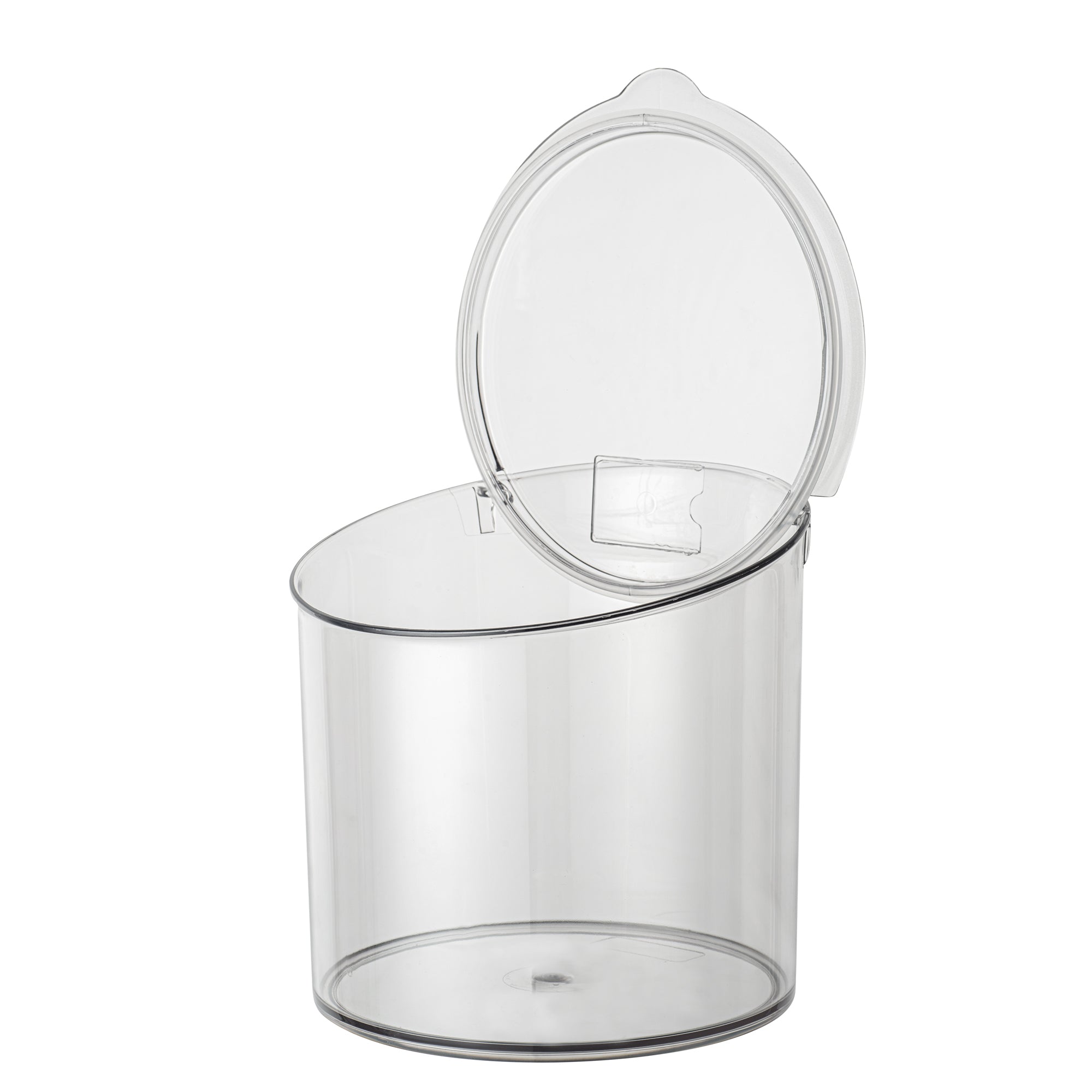 Met Lux 2.6 Gal Clear Plastic Storage Jar - with Hinged Lid - 9 3/4" x 9 3/4" x 8 1/4" - 1 count box
