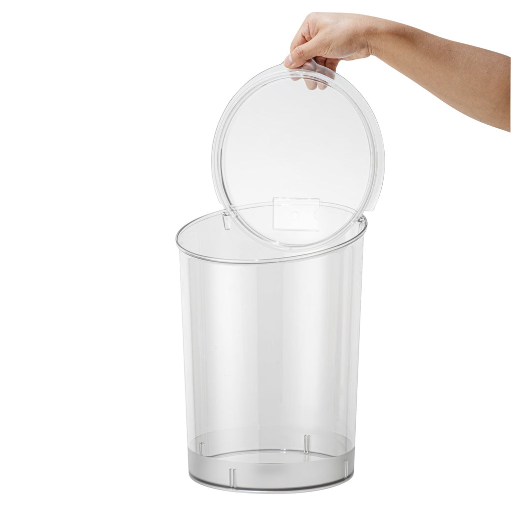 Met Lux 4 Gal Clear Plastic Storage Jar - with Hinged Lid - 9 3/4" x 9 3/4" x 13 3/4" - 1 count box