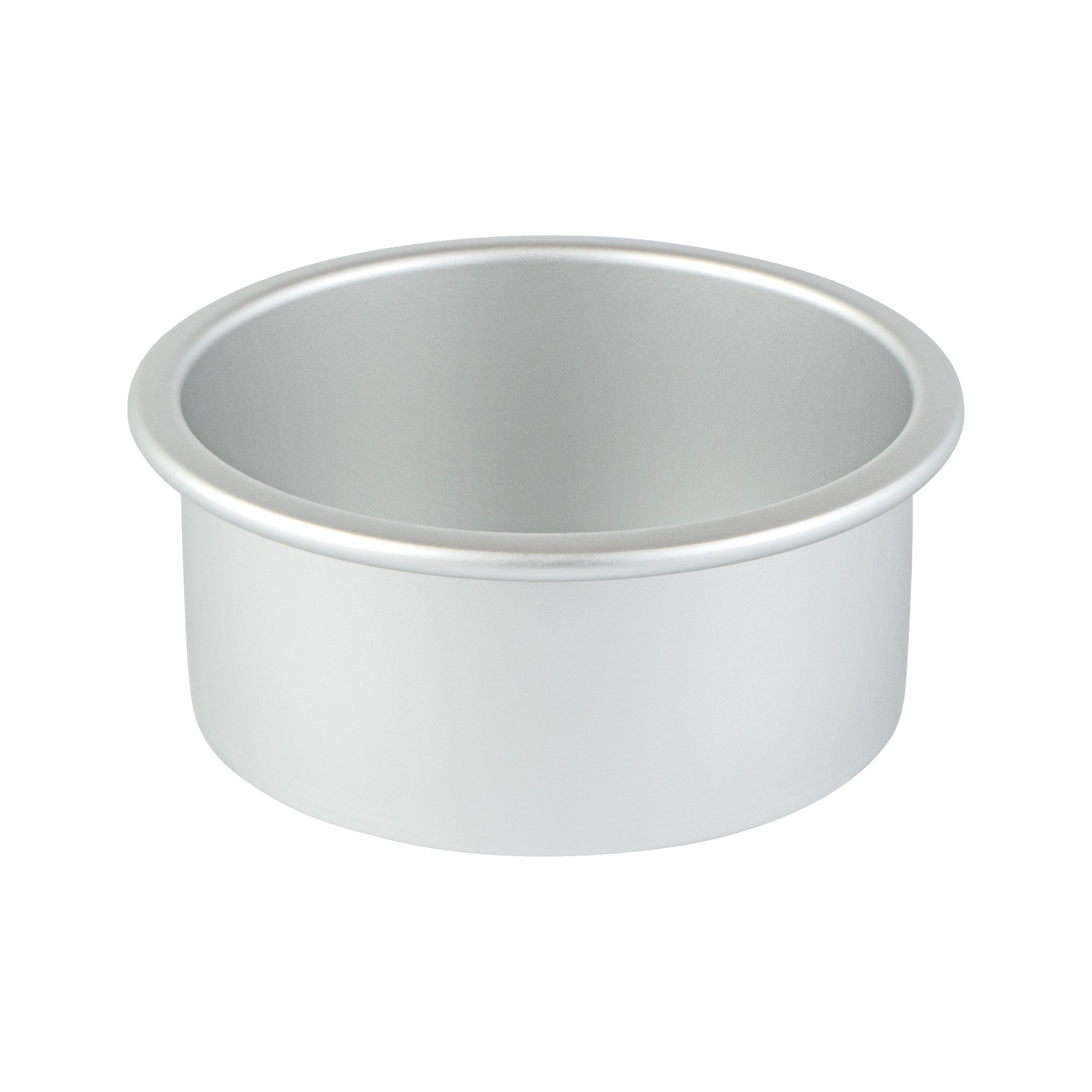 Met Lux Round Aluminum Straight-Sided Cake Pan - 4" x 4" x 2" - 1 count box