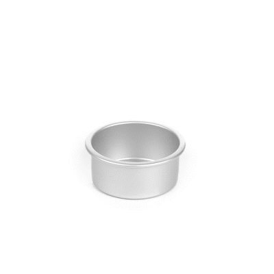 Met Lux Round Aluminum Straight-Sided Cake Pan - 4" x 4" x 2" - 1 count box