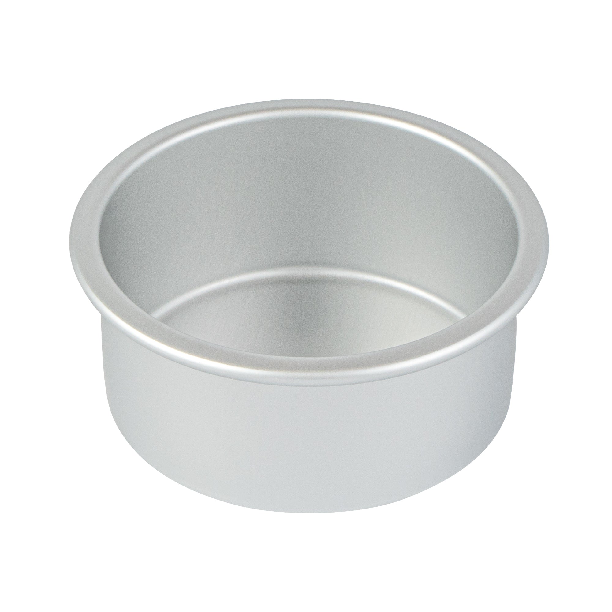 Met Lux Round Aluminum Straight-Sided Cake Pan - 4" x 4" x 2" - 1 count box