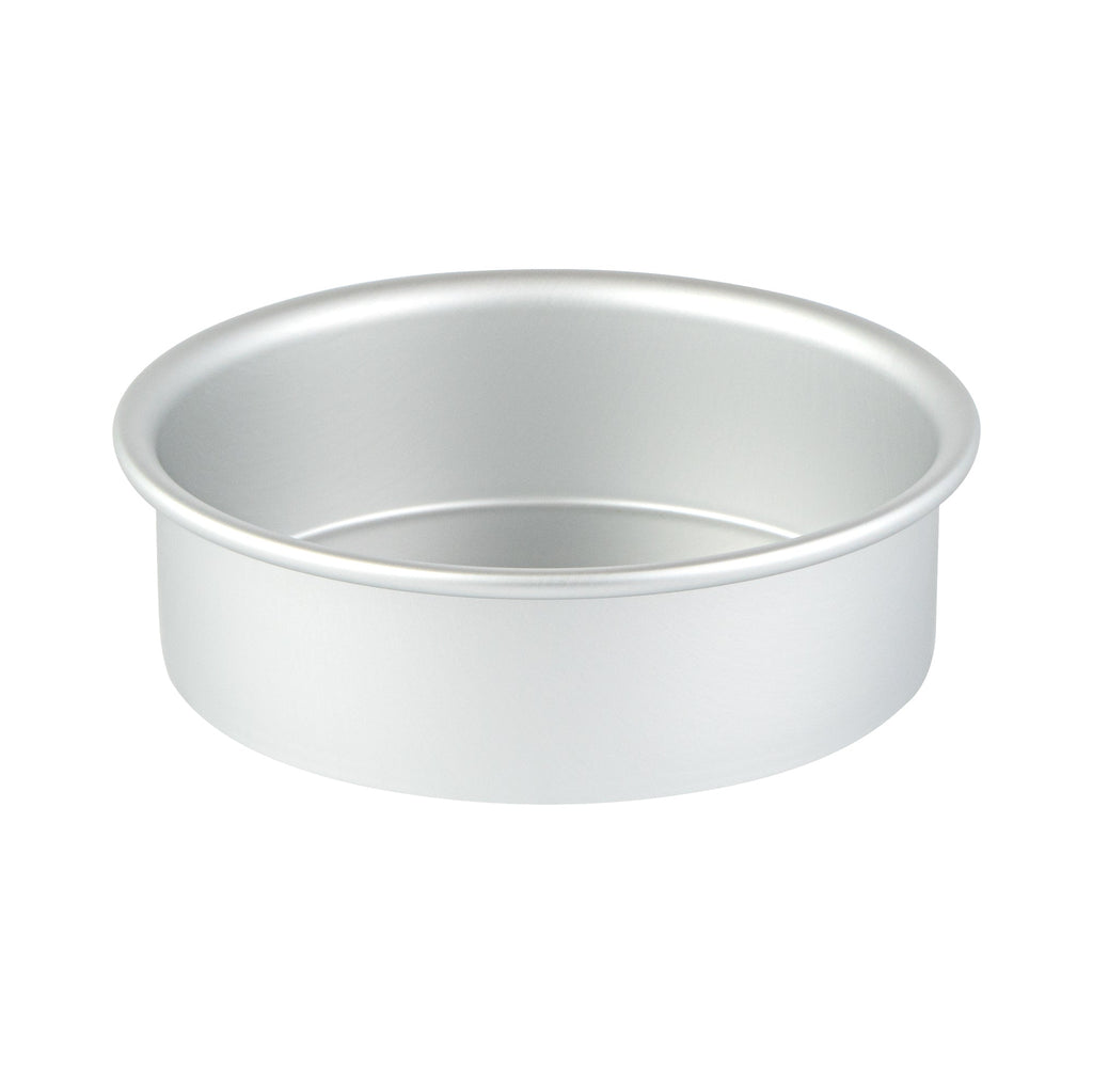 Met Lux Round Aluminum Straight-Sided Cake Pan - 6" x 6" x 2" - 1 count box