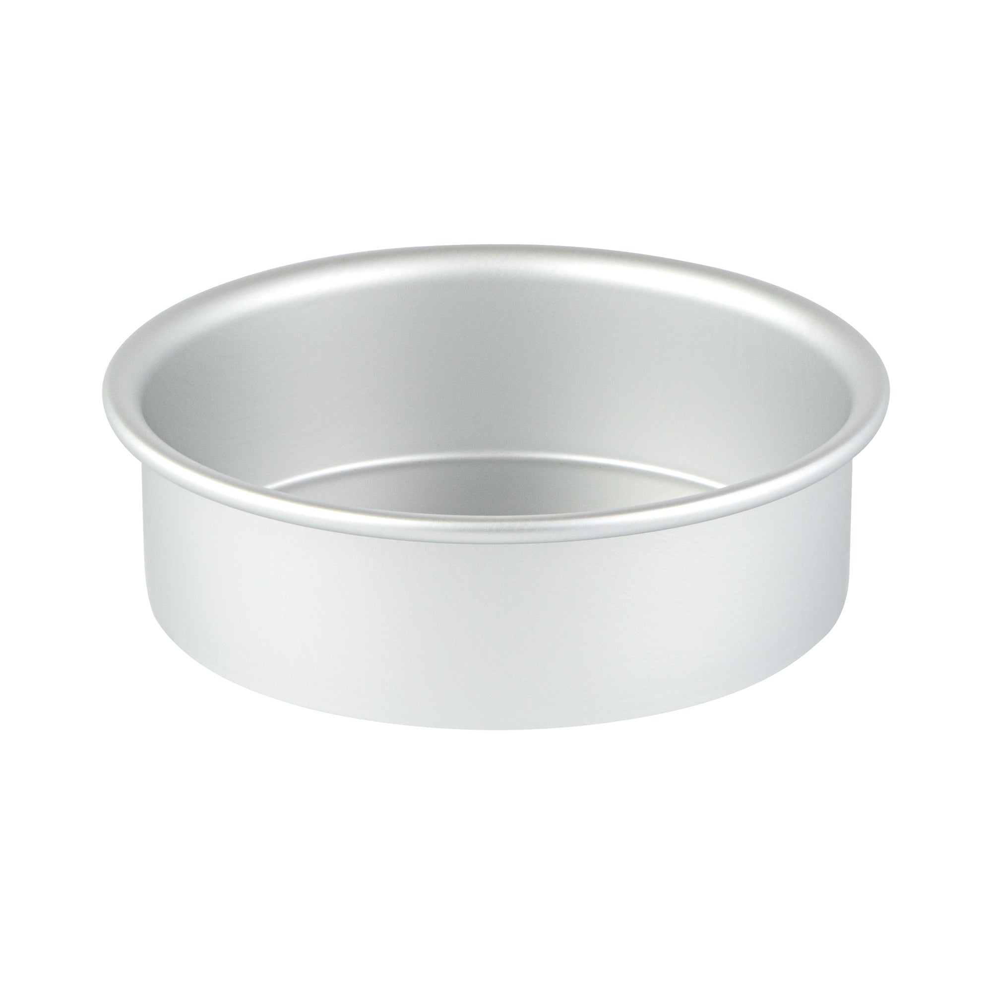 Met Lux Round Aluminum Straight-Sided Cake Pan - 6" x 6" x 2" - 1 count box