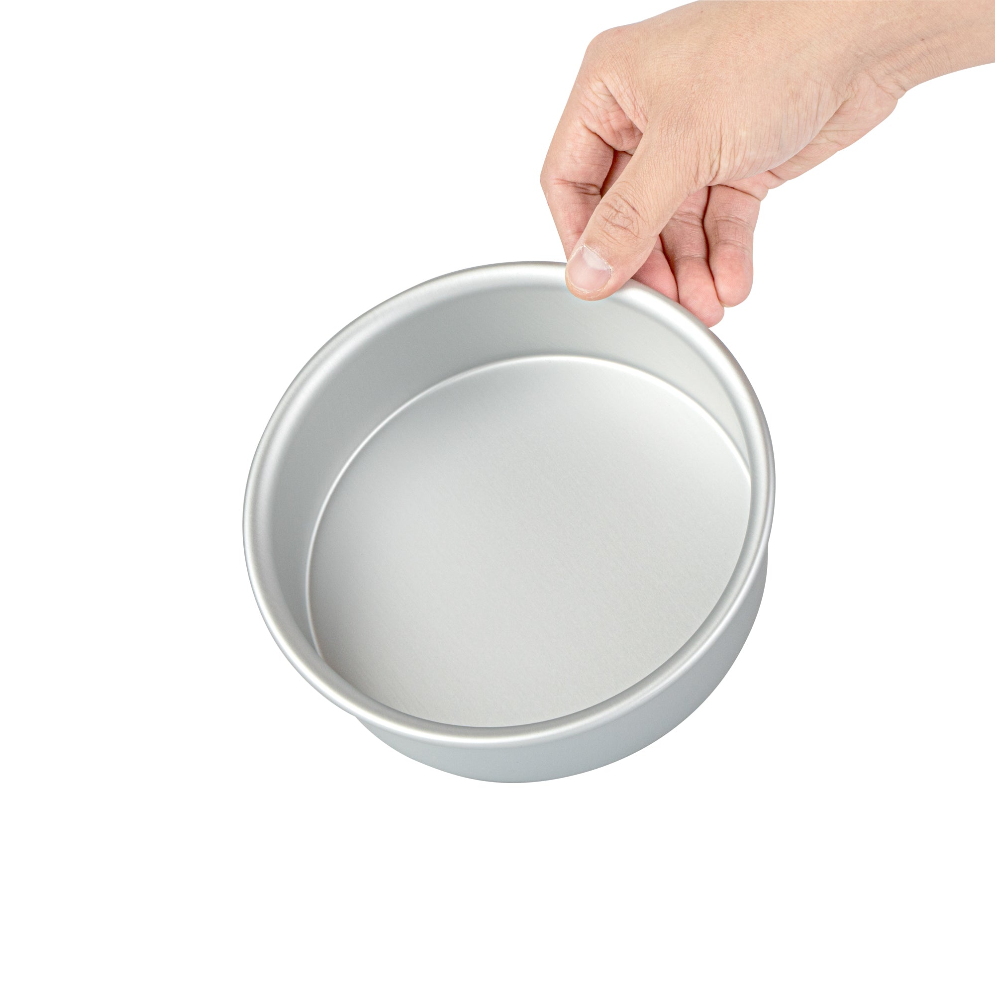 Met Lux Round Aluminum Straight-Sided Cake Pan - 6" x 6" x 2" - 1 count box