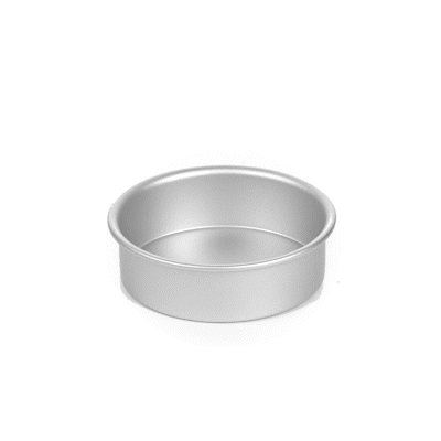 Met Lux Round Aluminum Straight-Sided Cake Pan - 6" x 6" x 2" - 1 count box