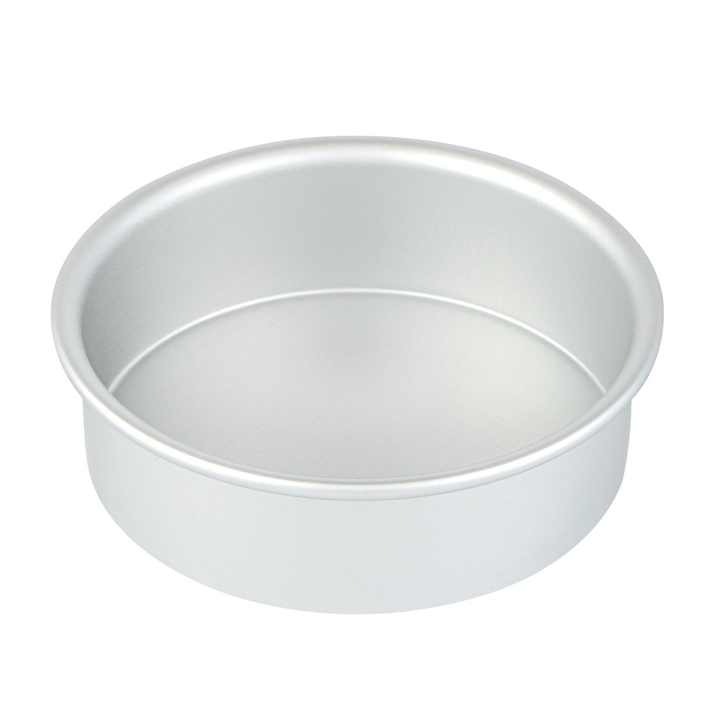 Met Lux Round Aluminum Straight-Sided Cake Pan - 6" x 6" x 2" - 1 count box