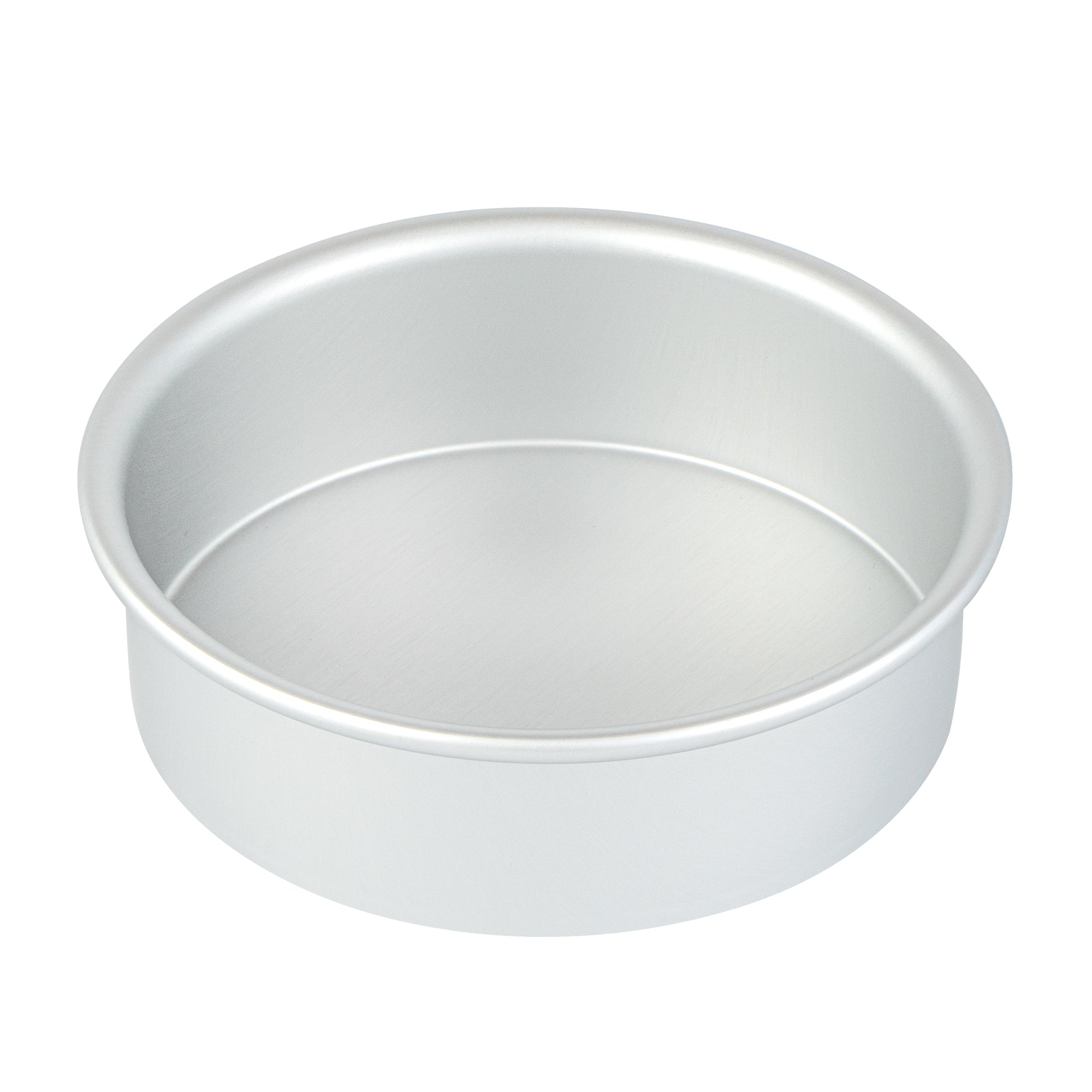 Met Lux Round Aluminum Straight-Sided Cake Pan - 6" x 6" x 2" - 1 count box
