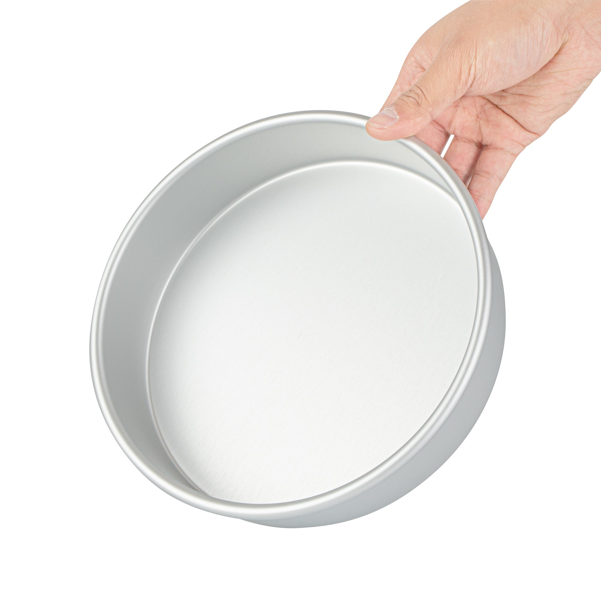 Met Lux Round Aluminum Straight-Sided Cake Pan - 8" x 8" x 2" - 12 count box