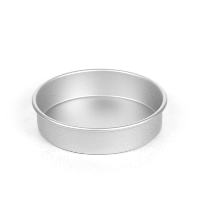 Met Lux Round Aluminum Straight-Sided Cake Pan - 8" x 8" x 2" - 12 count box