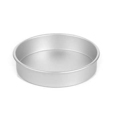 Met Lux Round Aluminum Straight-Sided Cake Pan - 9" x 9" x 2" - 12 count box