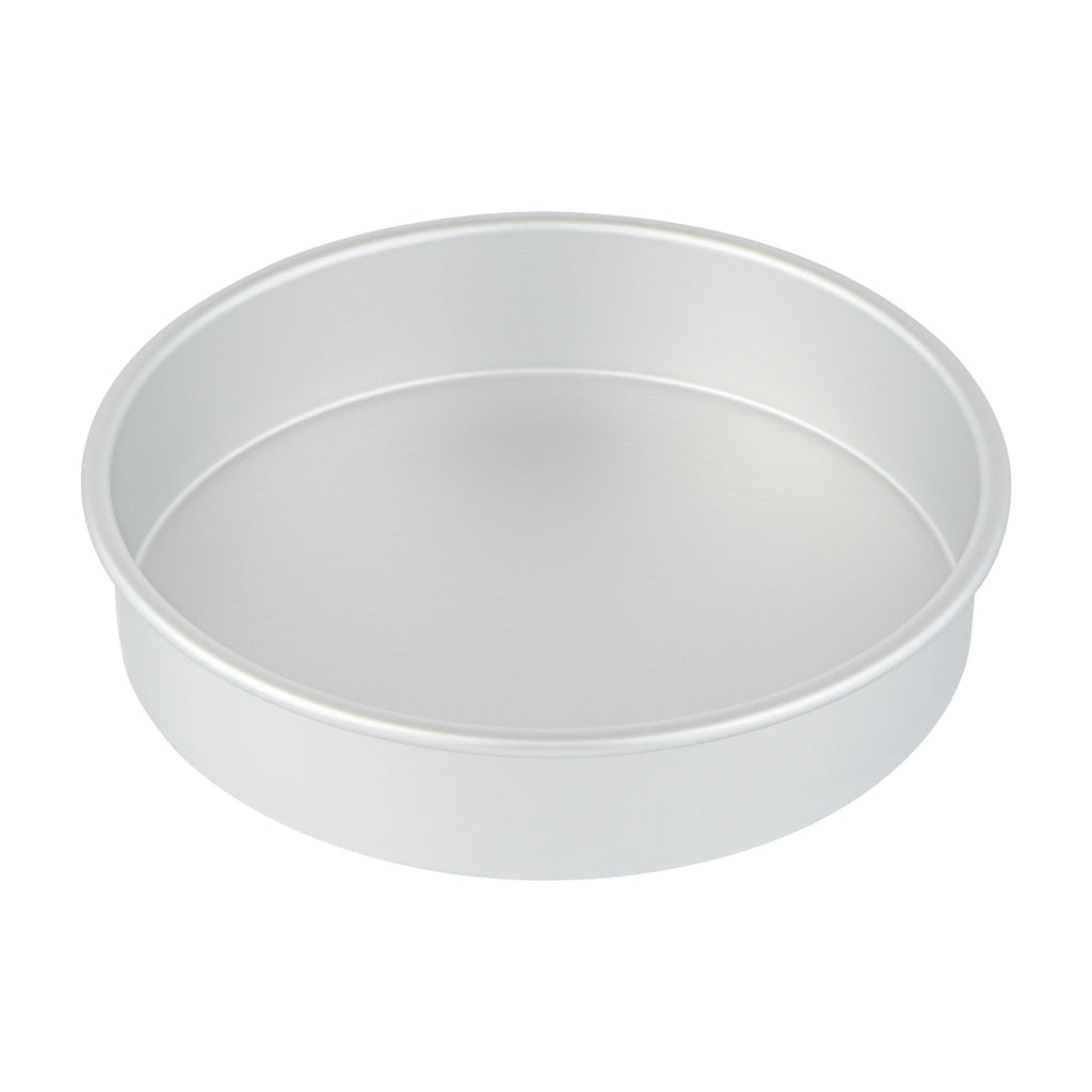Met Lux Round Aluminum Straight-Sided Cake Pan - 9" x 9" x 2" - 12 count box