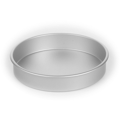 Met Lux Round Aluminum Straight-Sided Cake Pan - 10" x 10" x 2" - 1 count box