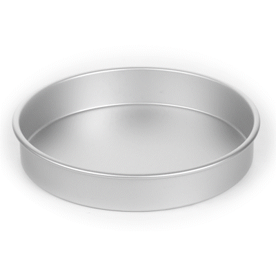 Met Lux Round Aluminum Straight-Sided Cake Pan - 11" x 11" x 2" - 12 count box