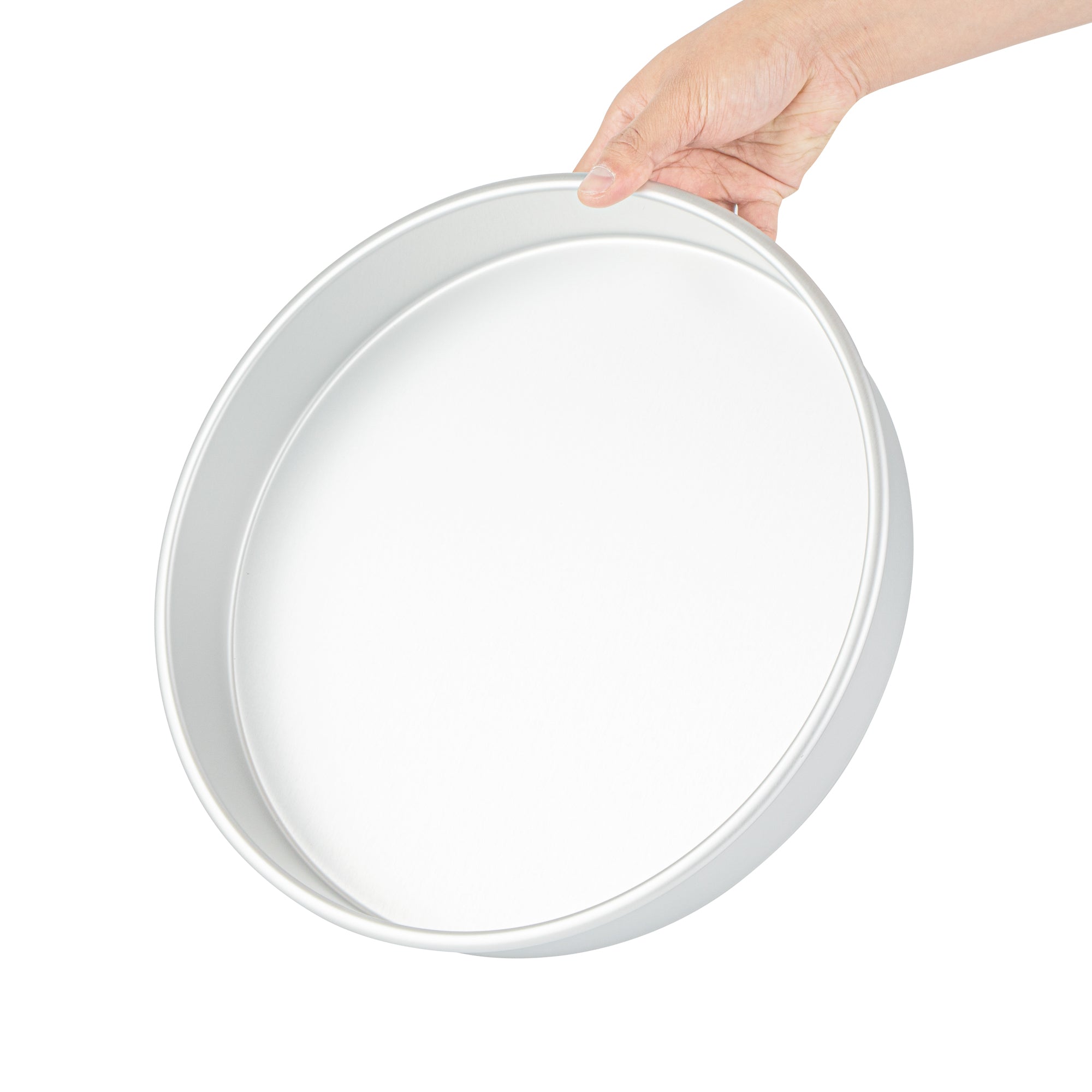 Met Lux Round Aluminum Straight-Sided Cake Pan - 12" x 12" x 2" - 1 count box