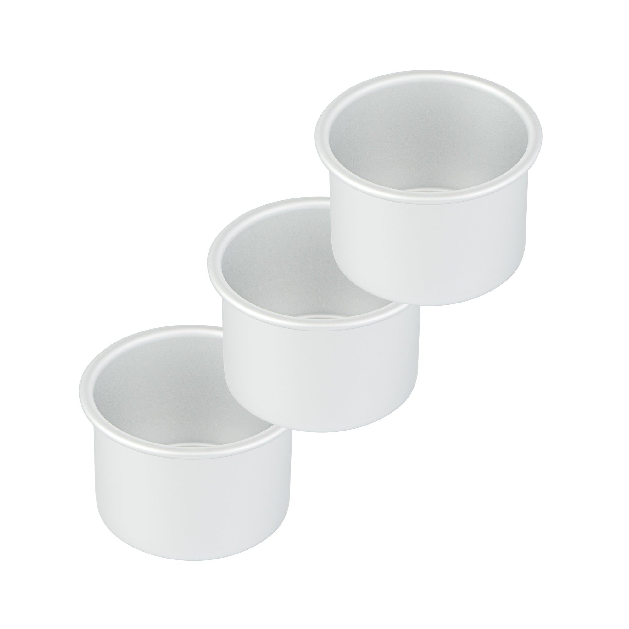 Met Lux Round Aluminum Straight-Sided Cake Pan - 4" x 4" x 3" - 1 count box