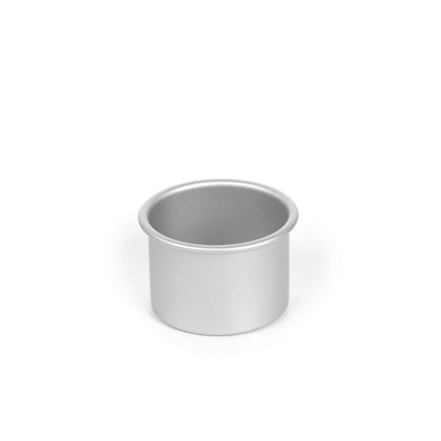 Met Lux Round Aluminum Straight-Sided Cake Pan - 4" x 4" x 3" - 12 count box