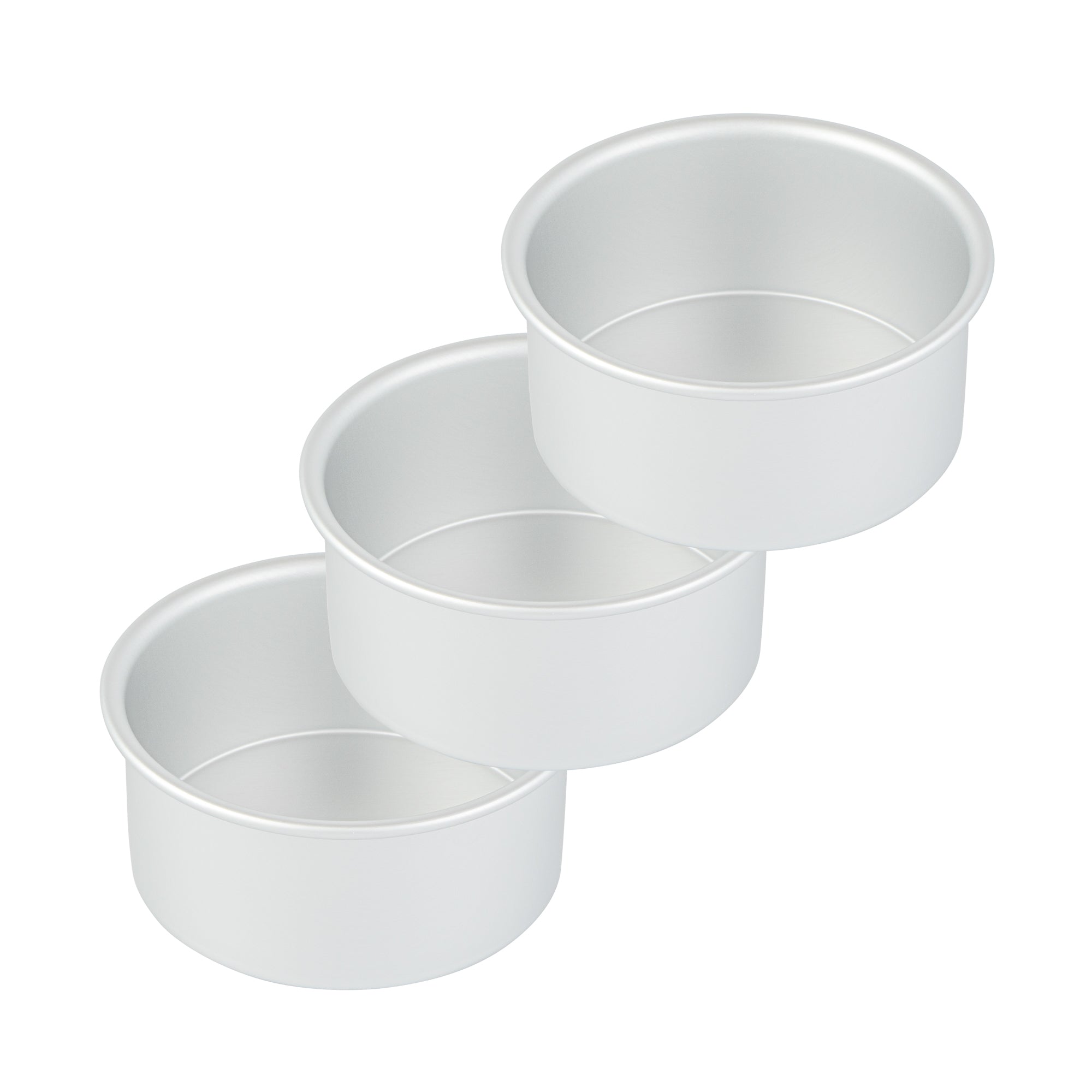 Met Lux Round Aluminum Straight-Sided Cake Pan - 6" x 6" x 3" - 1 count box