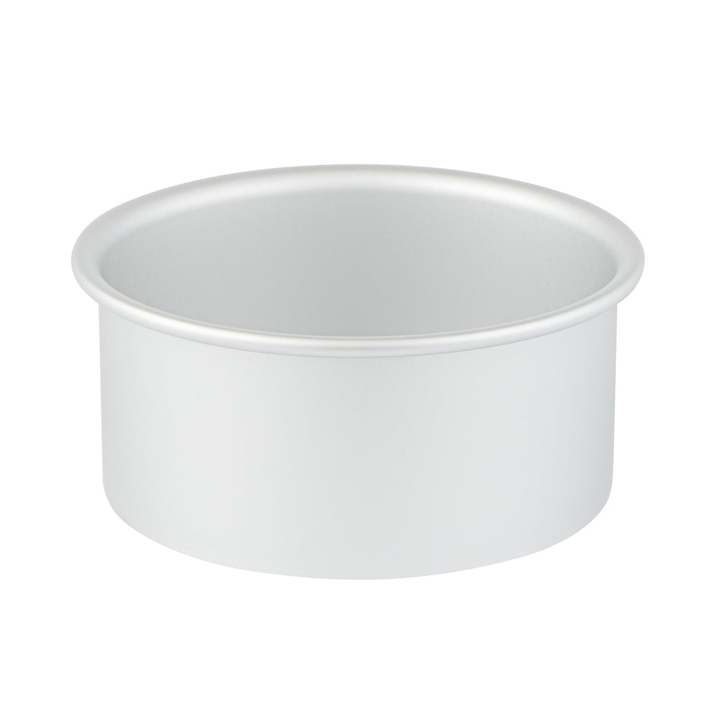 Met Lux Round Aluminum Straight-Sided Cake Pan - 6" x 6" x 3" - 1 count box