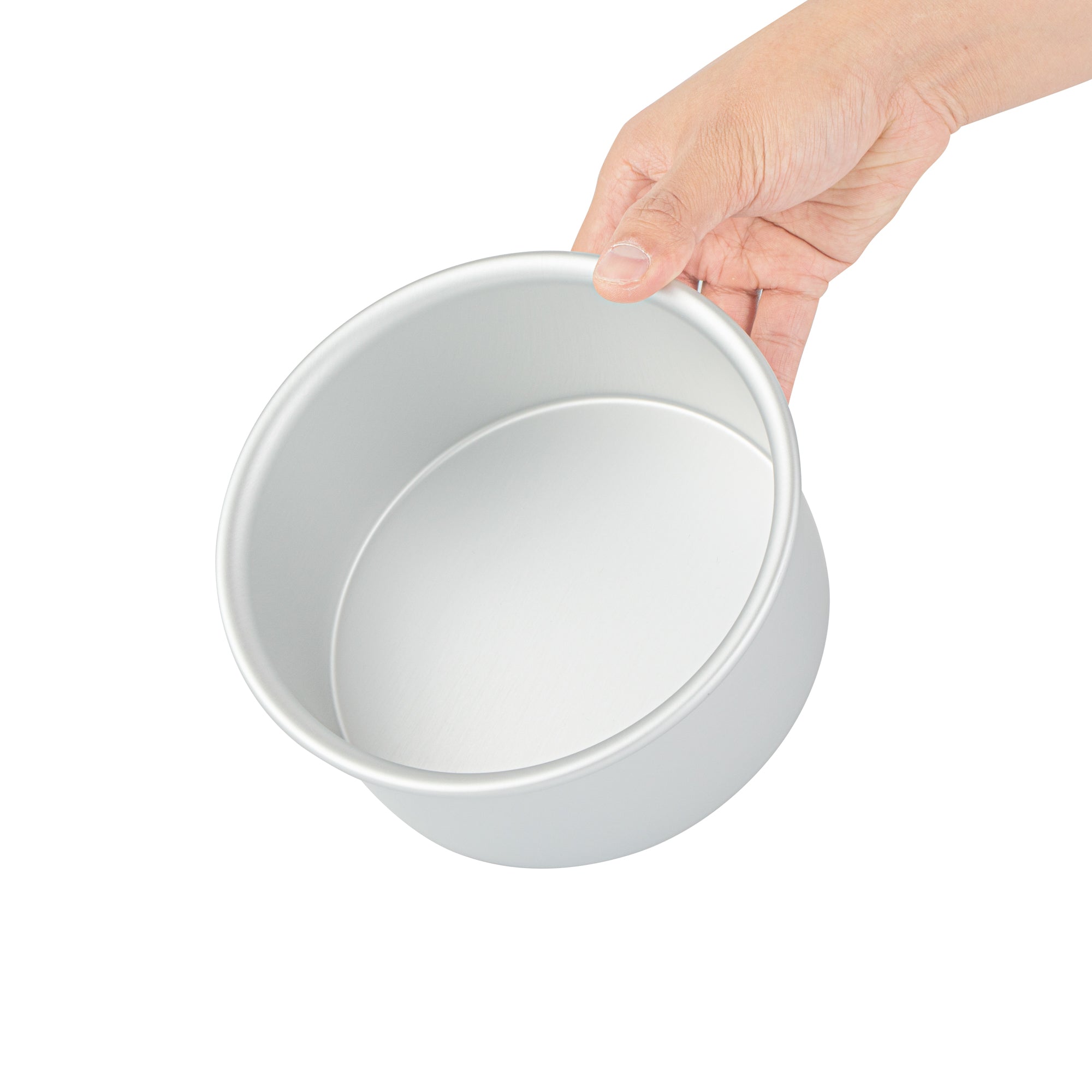 Met Lux Round Aluminum Straight-Sided Cake Pan - 6" x 6" x 3" - 1 count box