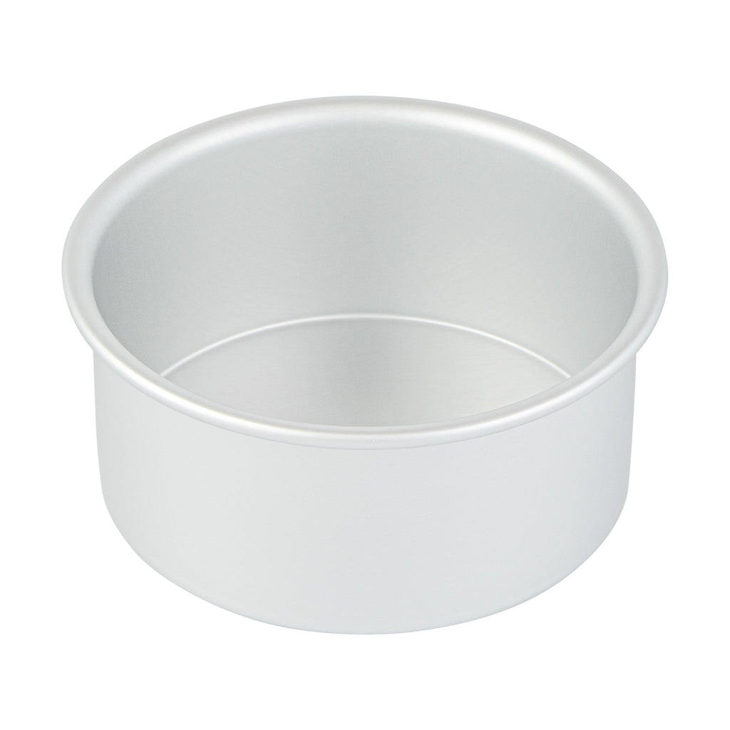 Met Lux Round Aluminum Straight-Sided Cake Pan - 6" x 6" x 3" - 1 count box