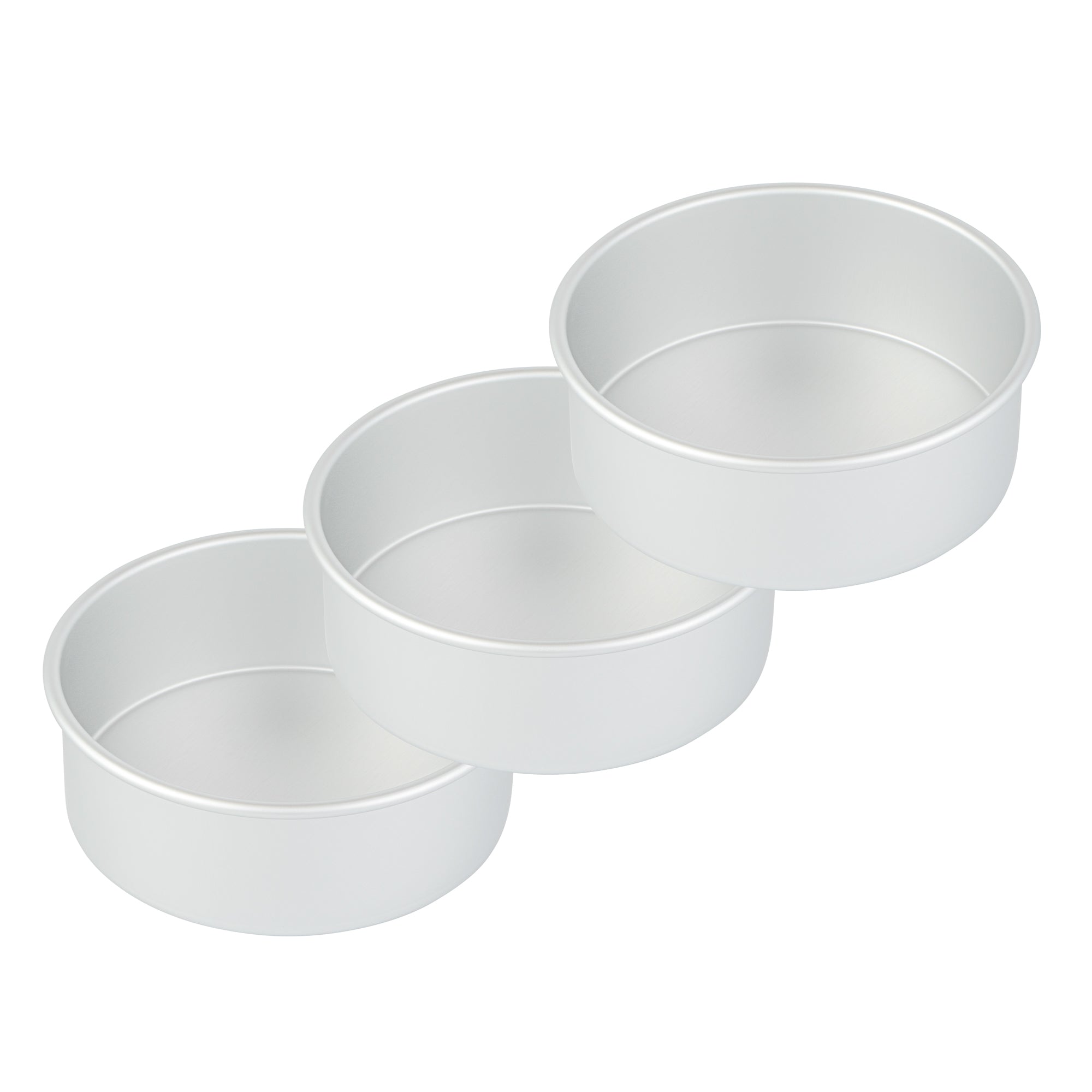 Met Lux Round Aluminum Straight-Sided Cake Pan - 8" x 8" x 3" - 1 count box