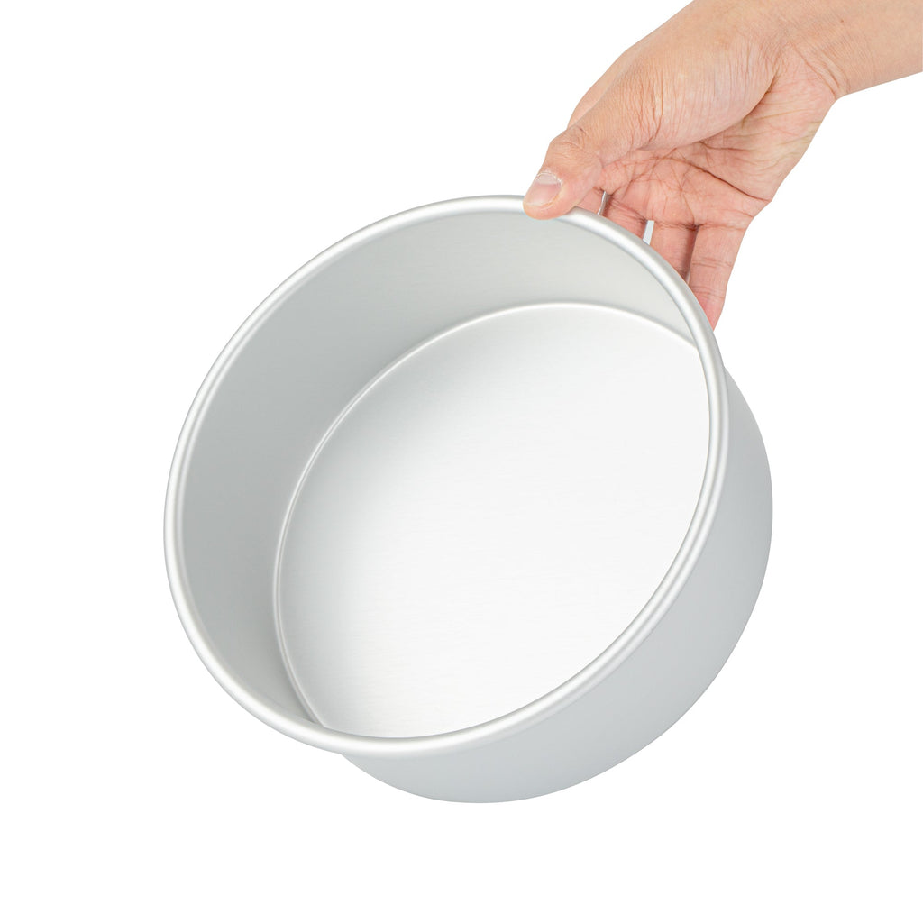 Met Lux Round Aluminum Straight-Sided Cake Pan - 8" x 8" x 3" - 1 count box