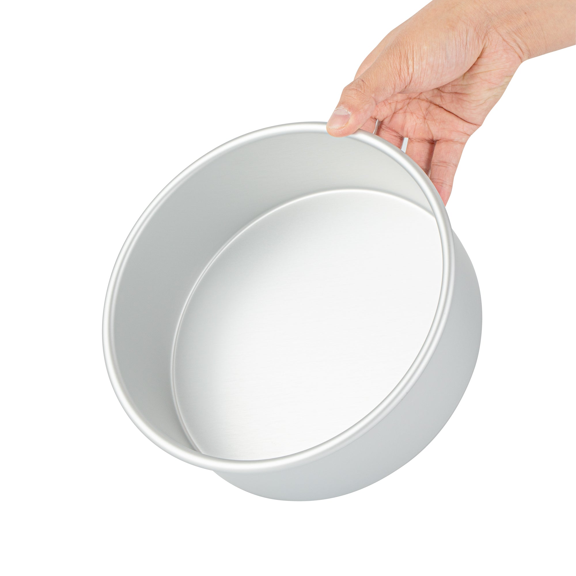 Met Lux Round Aluminum Straight-Sided Cake Pan - 8" x 8" x 3" - 1 count box