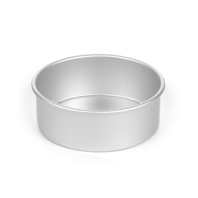 Met Lux Round Aluminum Straight-Sided Cake Pan - 8" x 8" x 3" - 1 count box