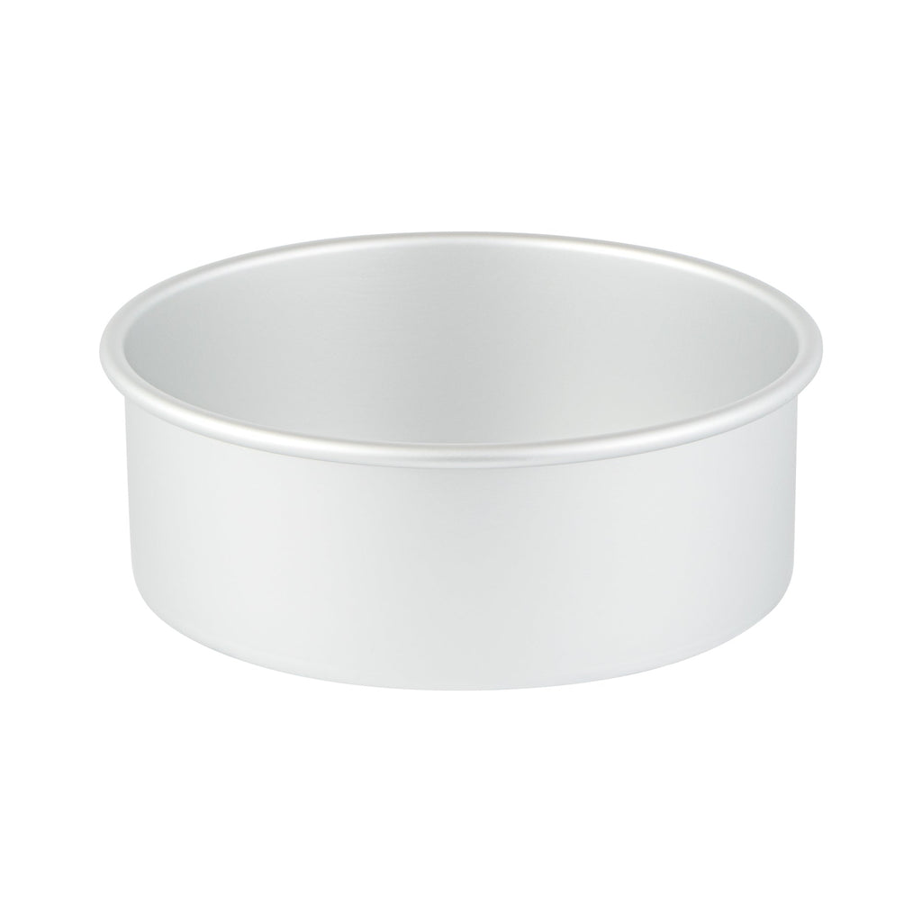 Met Lux Round Aluminum Straight-Sided Cake Pan - 8" x 8" x 3" - 12 count box