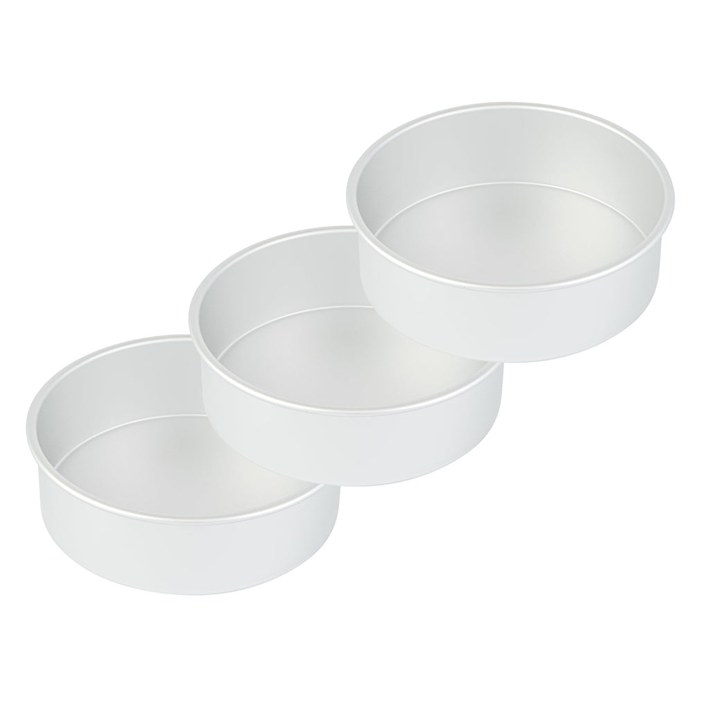 Met Lux Round Aluminum Straight-Sided Cake Pan - 9" x 9" x 3" - 1 count box
