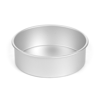Met Lux Round Aluminum Straight-Sided Cake Pan - 9" x 9" x 3" - 1 count box