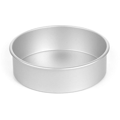 Met Lux Round Aluminum Straight-Sided Cake Pan - 10" x 10" x 3" - 1 count box