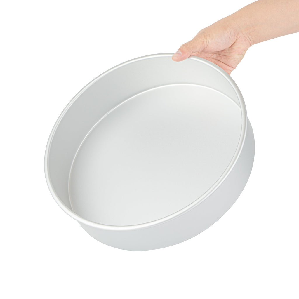 Met Lux Round Aluminum Straight-Sided Cake Pan - 12" x 12" x 3" - 12 count box