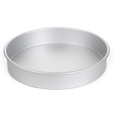 Met Lux Round Aluminum Straight-Sided Cake Pan - 16" x 16" x 3" - 12 count box