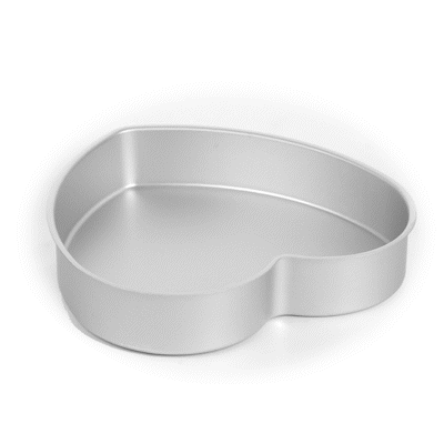 Met Lux Heart Aluminum Cake Pan - 10" x 10" x 2" - 12 count box