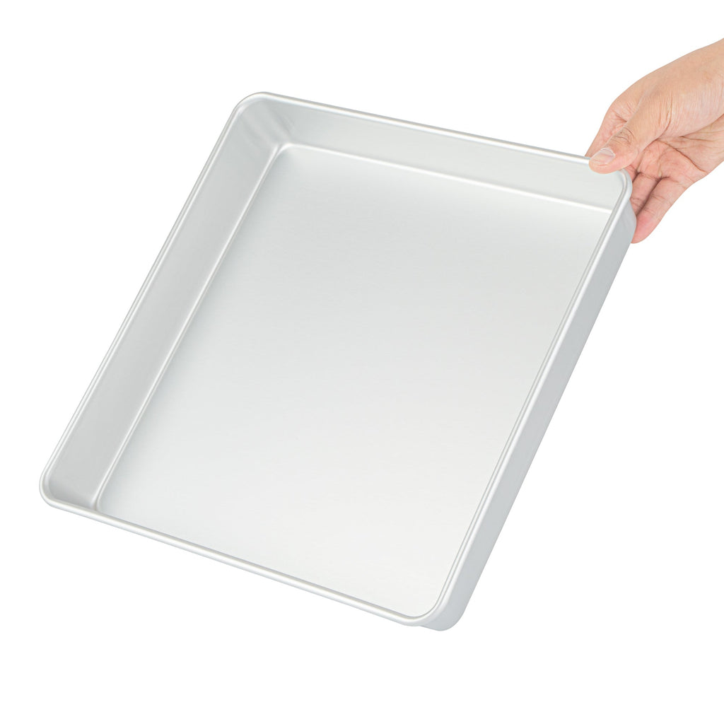 Met Lux Square Aluminum Cake Pan - 12" x 12" x 2" - 12 count box