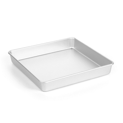 Met Lux Square Aluminum Cake Pan - 12" x 12" x 2" - 12 count box