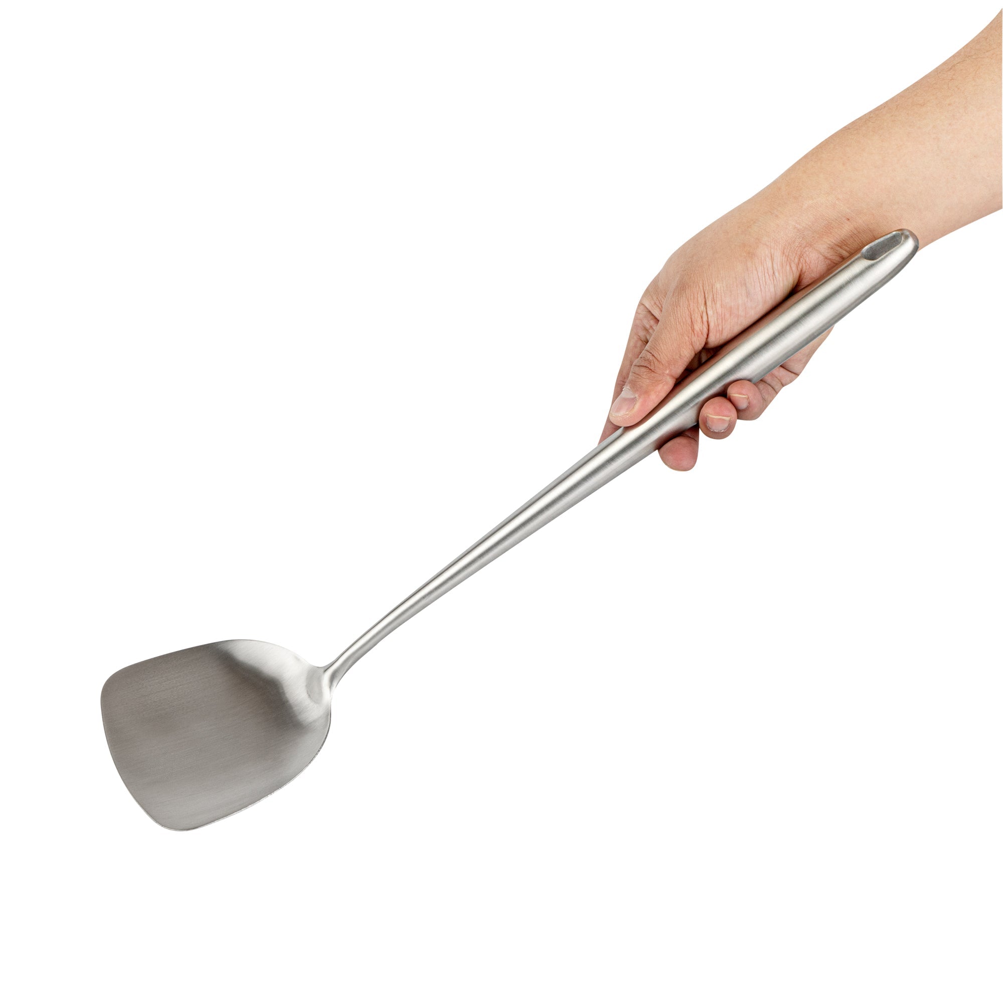 Motomori Stainless Steel Wok Spatula - 17'' - 10 count box