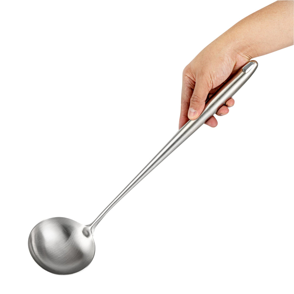 Motomori Stainless Steel Wok Ladle - 17'' - 10 count box