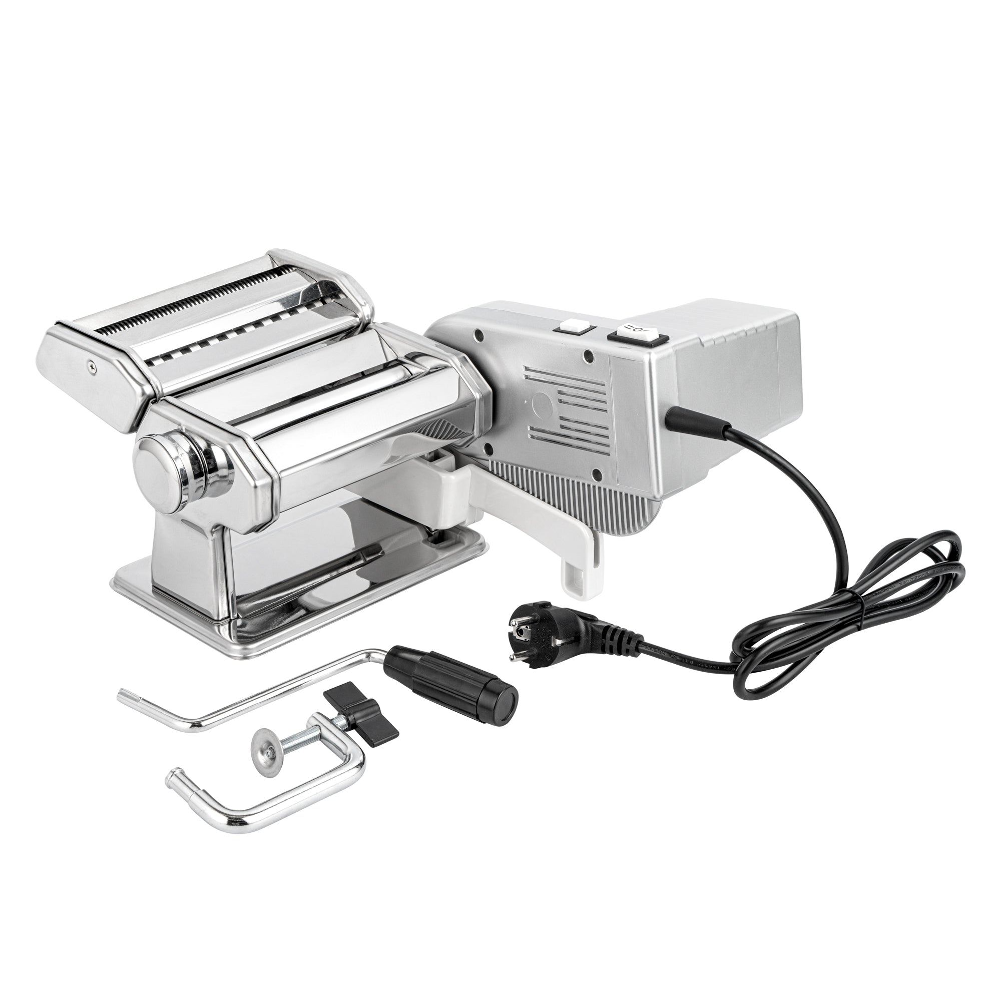 Met Lux Stainless Steel Electric Hybrid Pasta Machine - with 2-Speed Motor, 110V - 1 count box