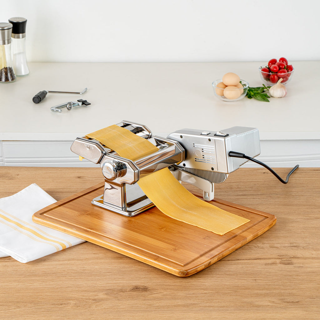 Met Lux Stainless Steel Electric Hybrid Pasta Machine - with 2-Speed Motor, 110V - 1 count box