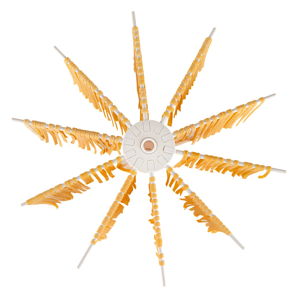 Met Lux 10 lb White Plastic Pasta Drying Rack - with 10 arms, Collapsible - 11" - 1 count box