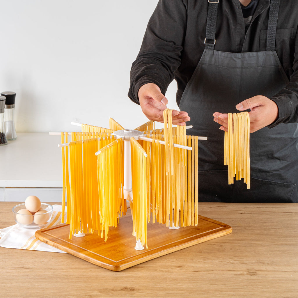 Met Lux 10 lb White Plastic Pasta Drying Rack - with 10 arms, Collapsible - 11" - 1 count box