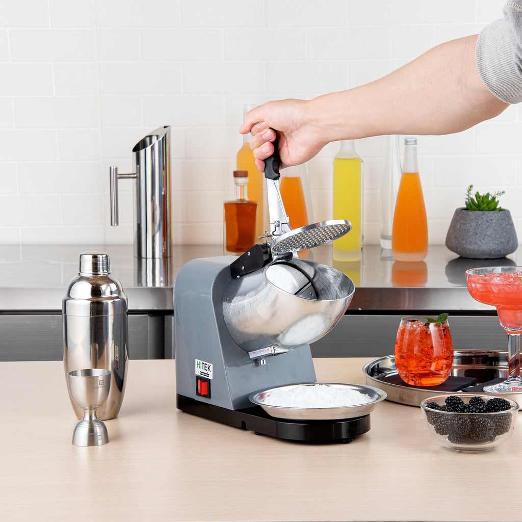 Hi Tek Gray Countertop Ice Crusher - Detachable Inlet & Bowl, 110V, 350W - 1 count box