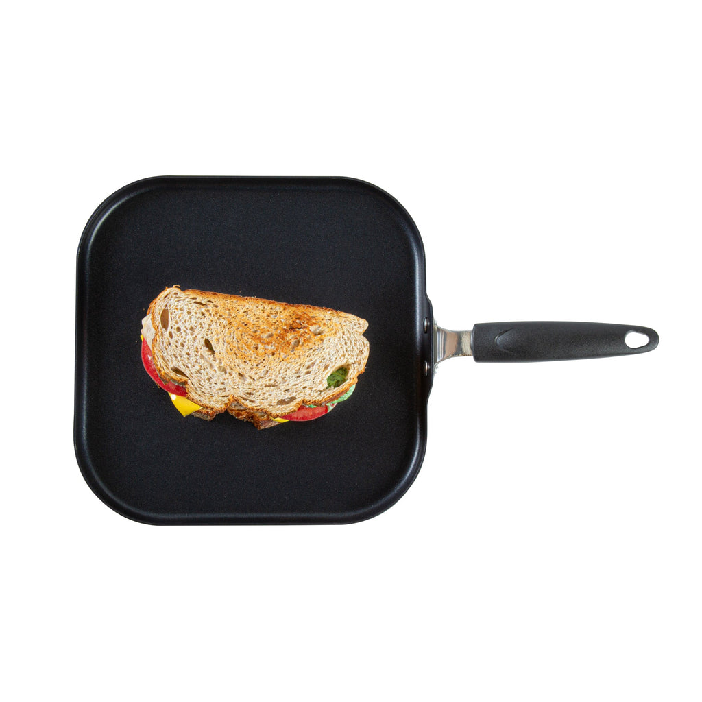 Met Lux Square Aluminum Griddle - Non-Stick, with Bakelite Handles - 11" - 1 count box
