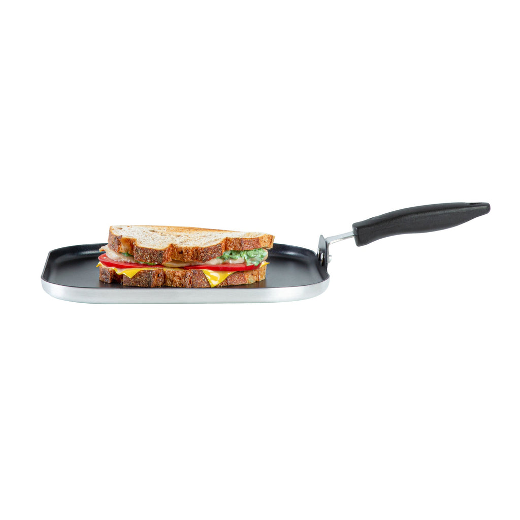 Met Lux Square Aluminum Griddle - Non-Stick, with Bakelite Handles - 11" - 10 count box