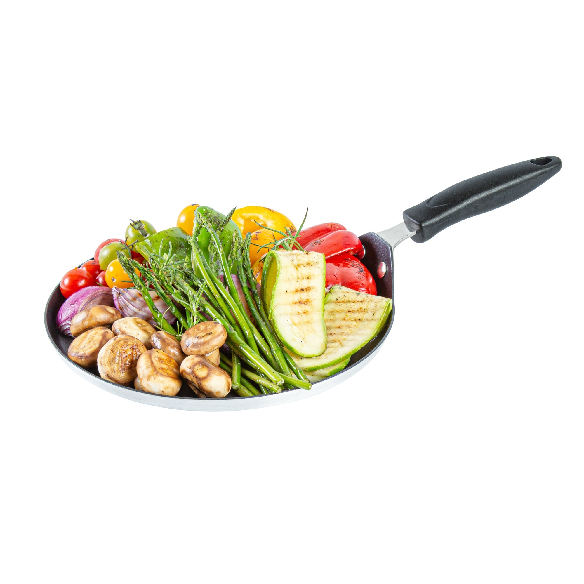 Met Lux Round Aluminum Griddle - Non-Stick, with Bakelite Handles - 10" - 1 count box