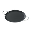 Met Lux Round Carbon Steel Griddle - Non-Stick, with Chrome Handles - 9" - 1 count box
