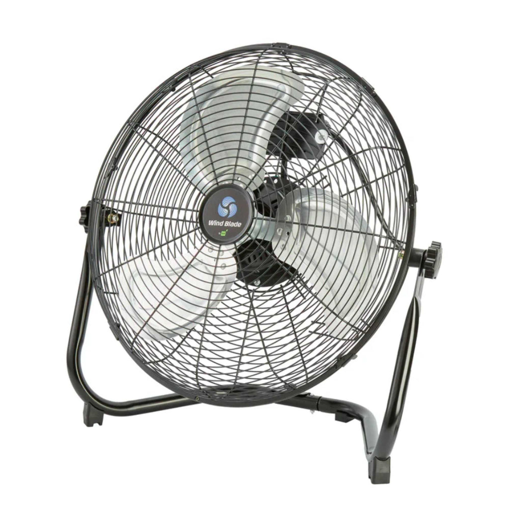 Wind Blade 3-Speed Industrial Floor Fan - Tilt Head, 1/7 HP, 4,080 CFM - 18" - 1 count box